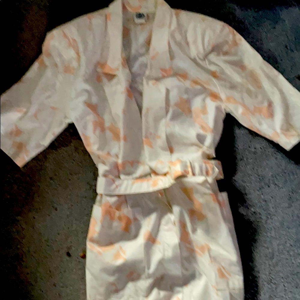 White peach floral dress